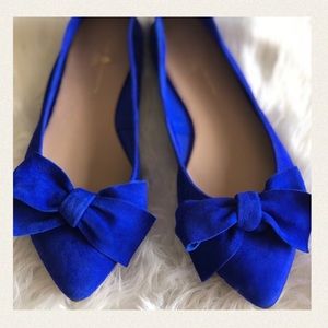 Royal Blue Mercanti Florentini Suede Flats